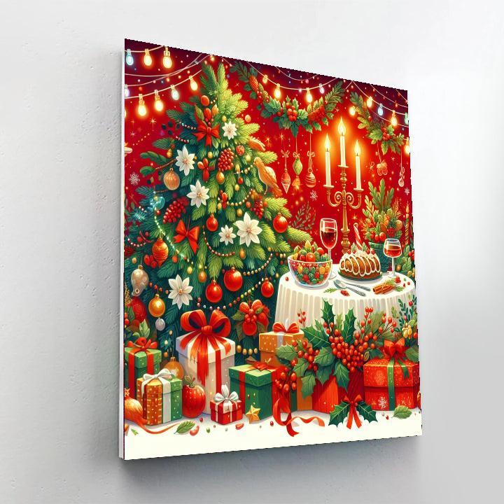 Santa's Holiday Cheer Painting Number Kit