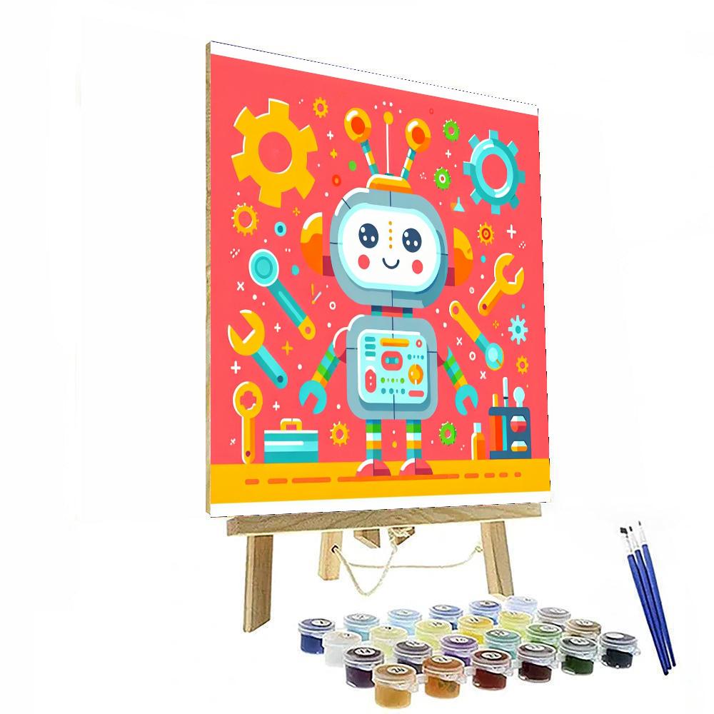 Funky Robot Funhouse Paint By Number