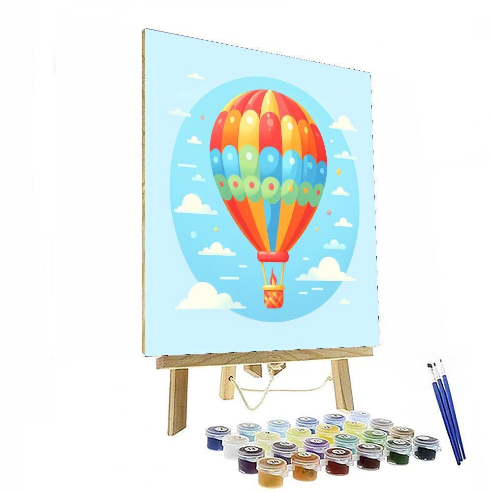 Radiant Hot Air Balloon Paint By Color
