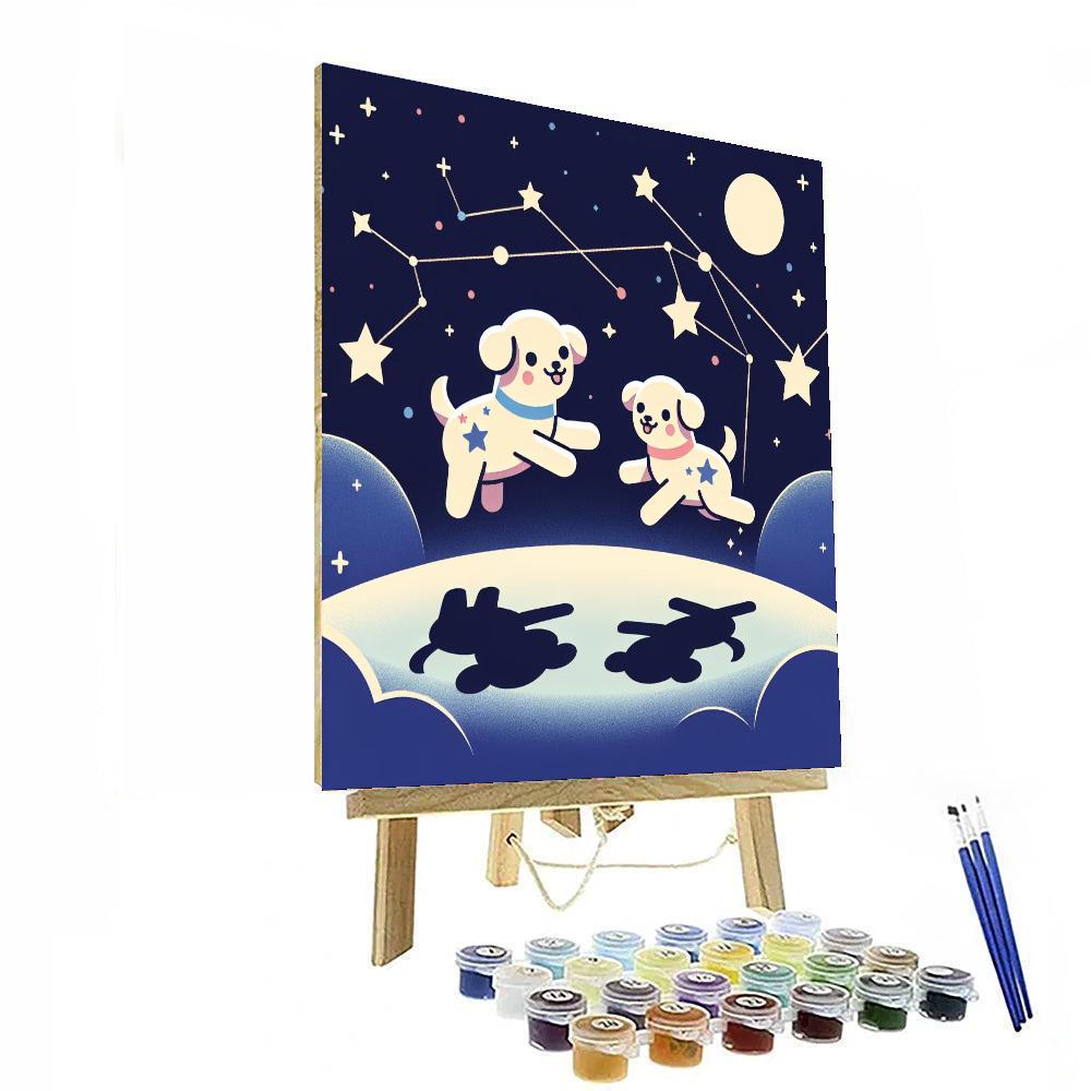 Cosmic Canine Constellation Painting Number Kit