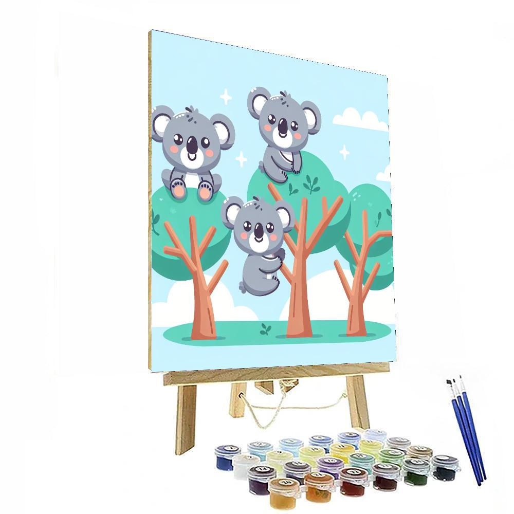 Giggling Koalas Number Painting