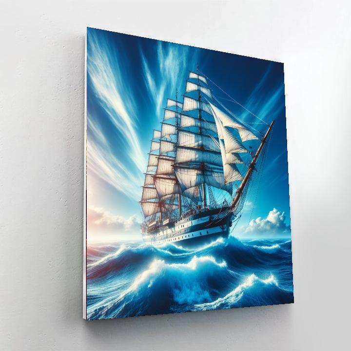Nautical Adventure At Sea Painting By Numbers Kit