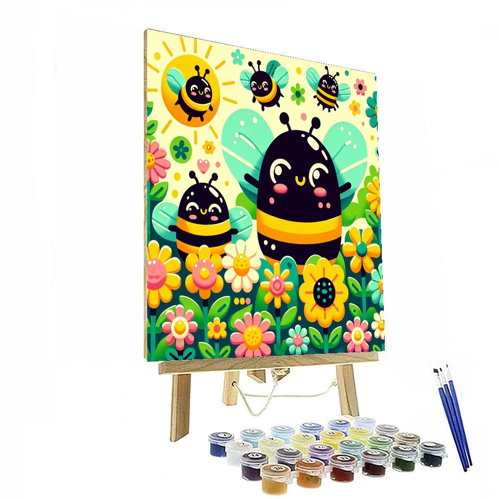 Busy Bees And Blooms Paint By Numbers Art