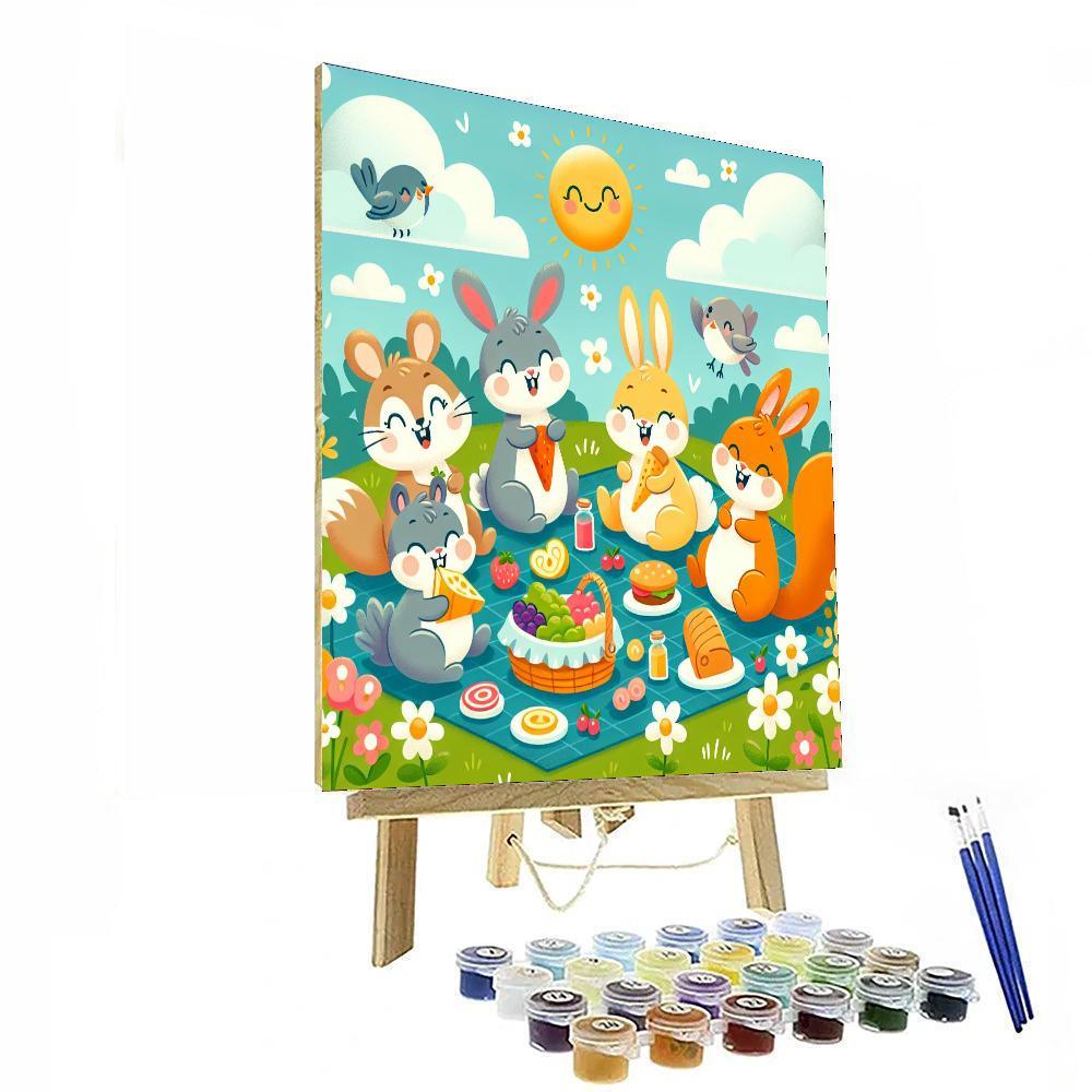 Sunny Picnic Party DIY Paint By Numbers