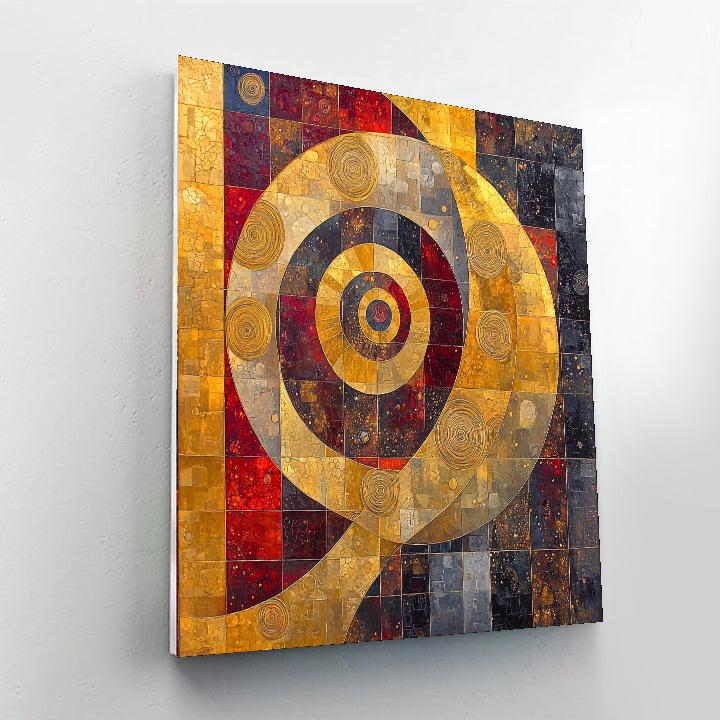 Gustav Klimt Inspired Mystical Harmony Of Spirals  Paint By Numbers Kits