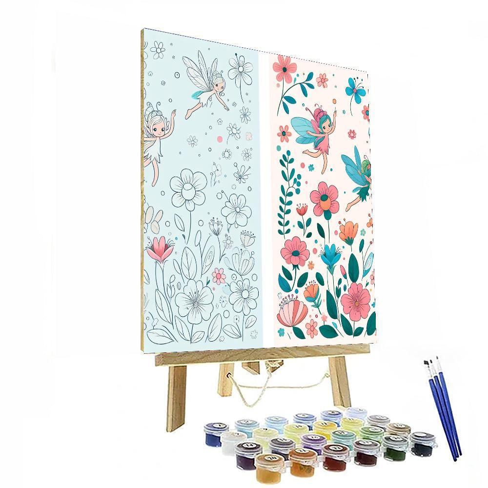 Whimsical Garden Pixies Paint By Color
