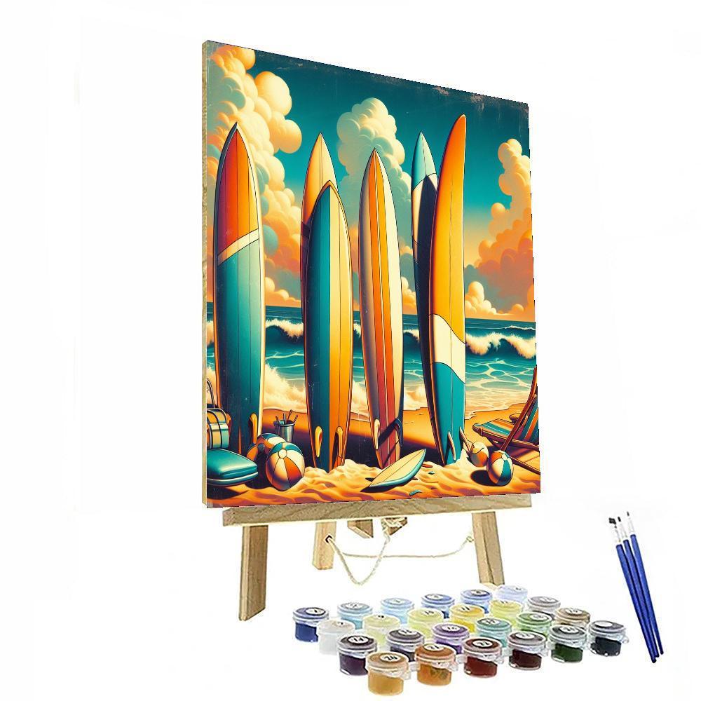 Retro Surf Vibes Paint By Numbers