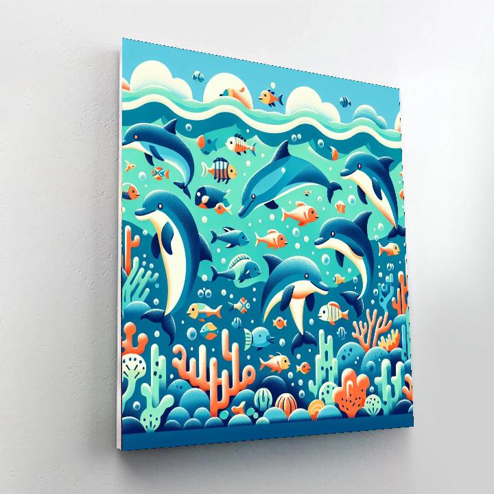 Whimsical Water World Number Painting