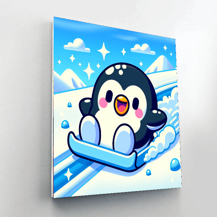 Happy Penguin Painting Number Kit