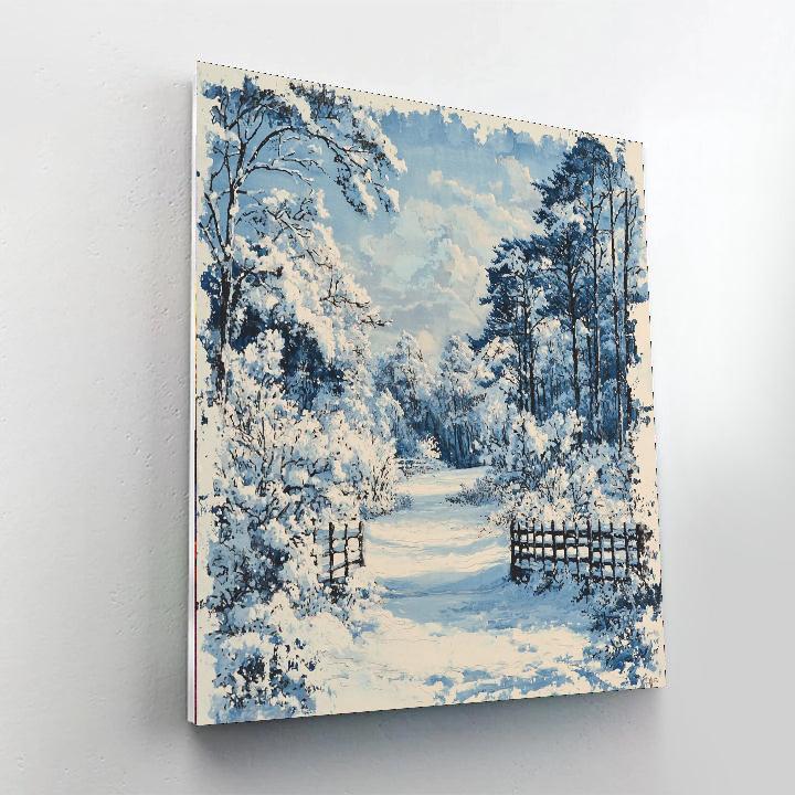 Utagawa Hiroshige Inspired Sublime Winter Scenery  Number Painting