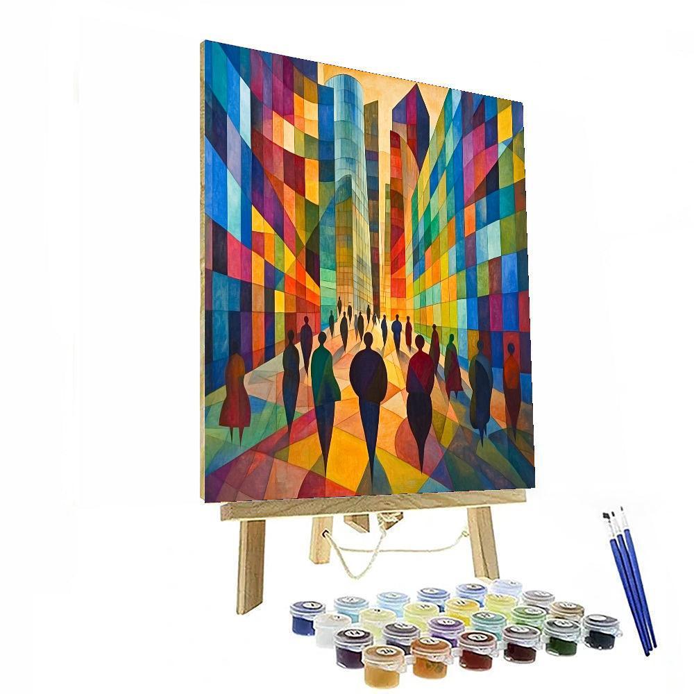 Umberto Boccioni Inspired Dynamic Metropolis Streets  Paint By Numbers