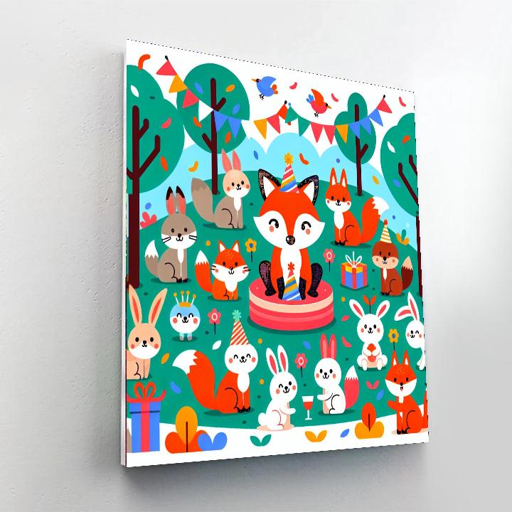 Forest Fox Fiesta Painting Number Kit