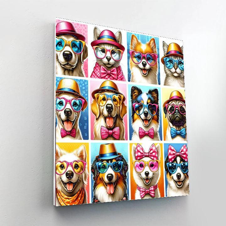 Funky Animal Portraits Numbered Painting Kits