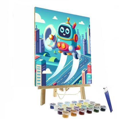 Robot Adventures DIY Paint By Numbers