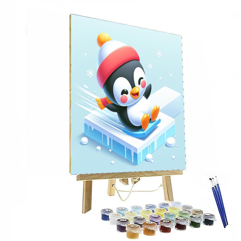 Friendly Penguin's Ice Party Numbered Painting Kits