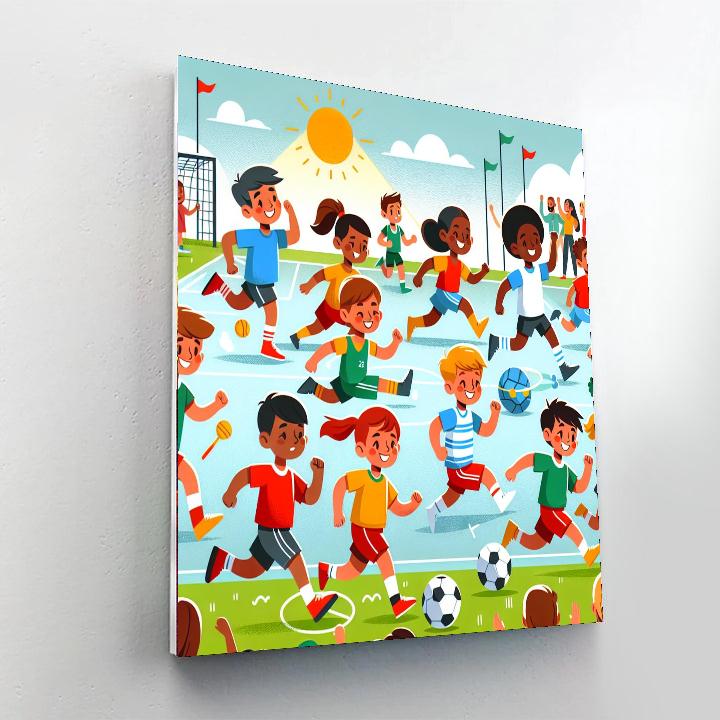 The Super Fun Sports Day Number Painting