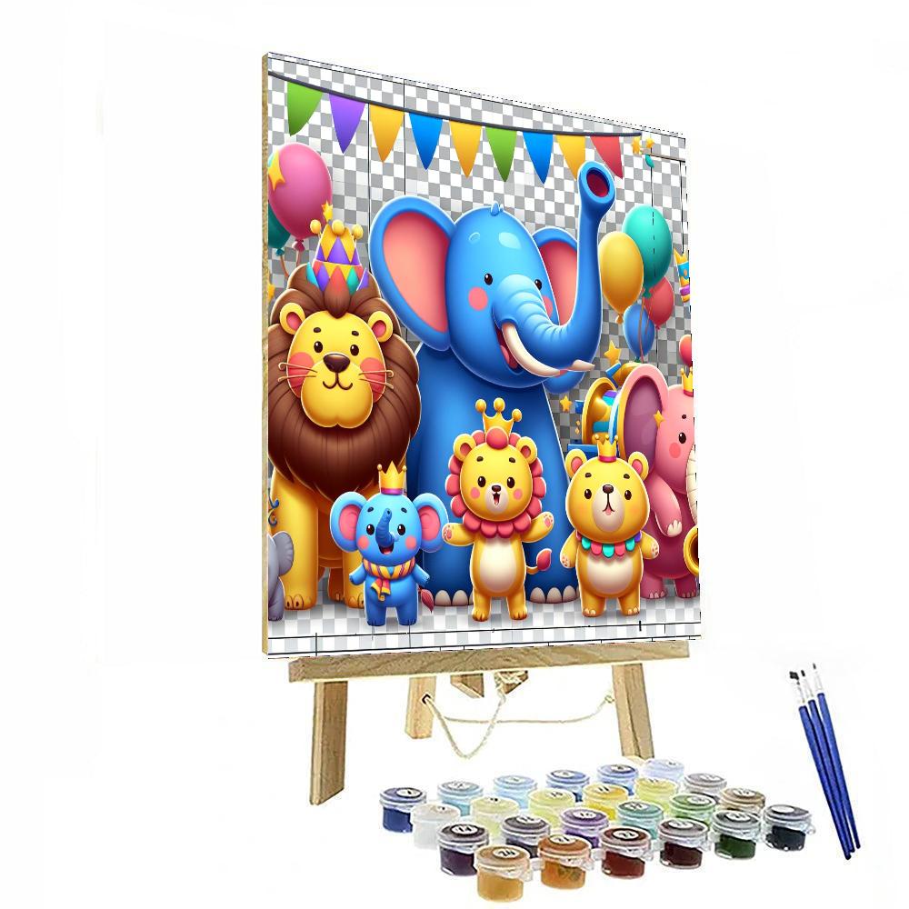 Cuddly Critter Parade Painting Number Kit