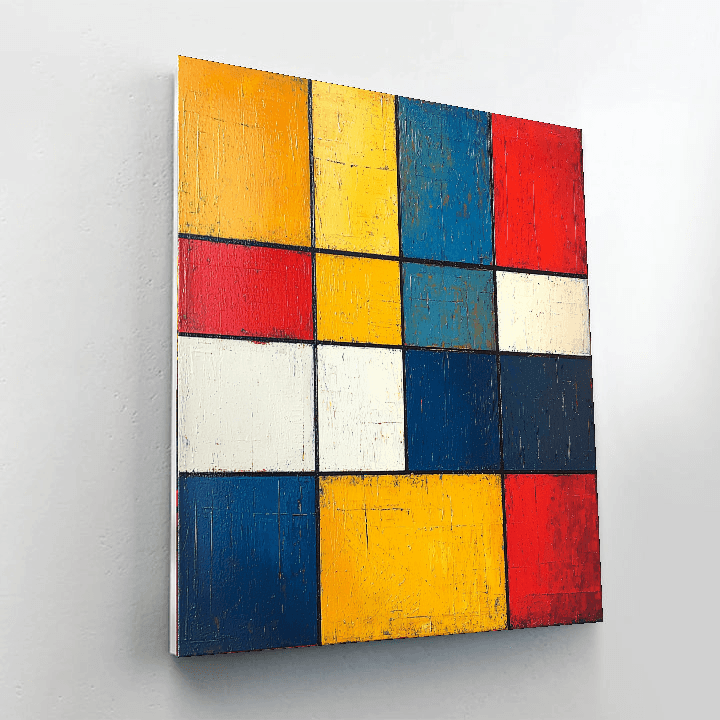 Piet Mondrian Inspired Patterns In Motion  Paint By Numbers Kits