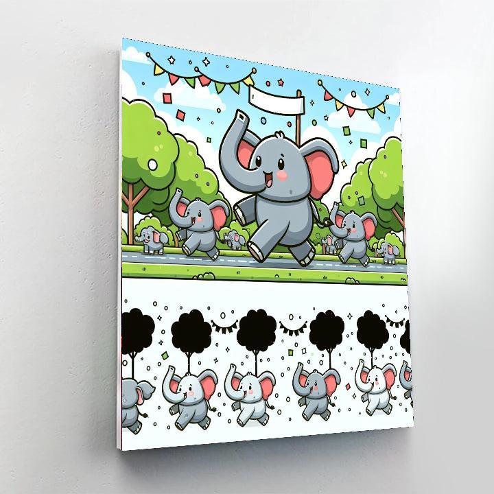 Elephant Parade Paint By Numbers Art