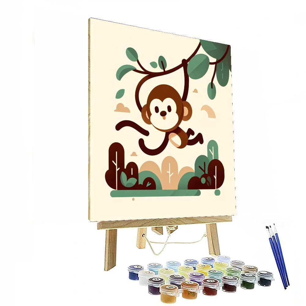 Journey Of The Jungle Monkey Painting Number Kit