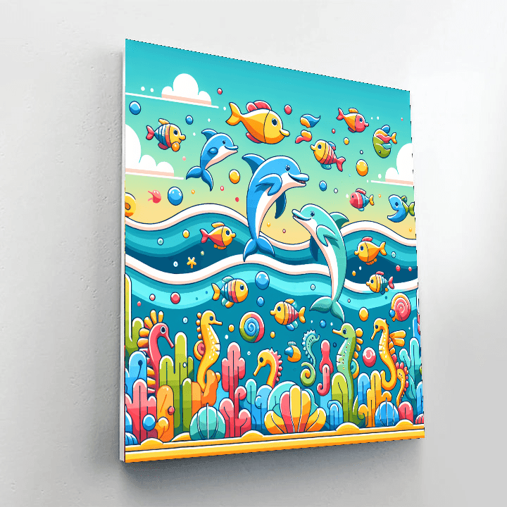 Charming Ocean Friends Painting Number Kit