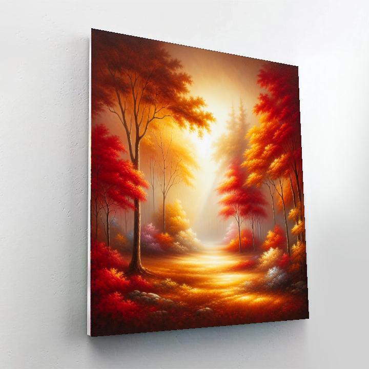 Peaceful Autumn Woods DIY Paint By Numbers