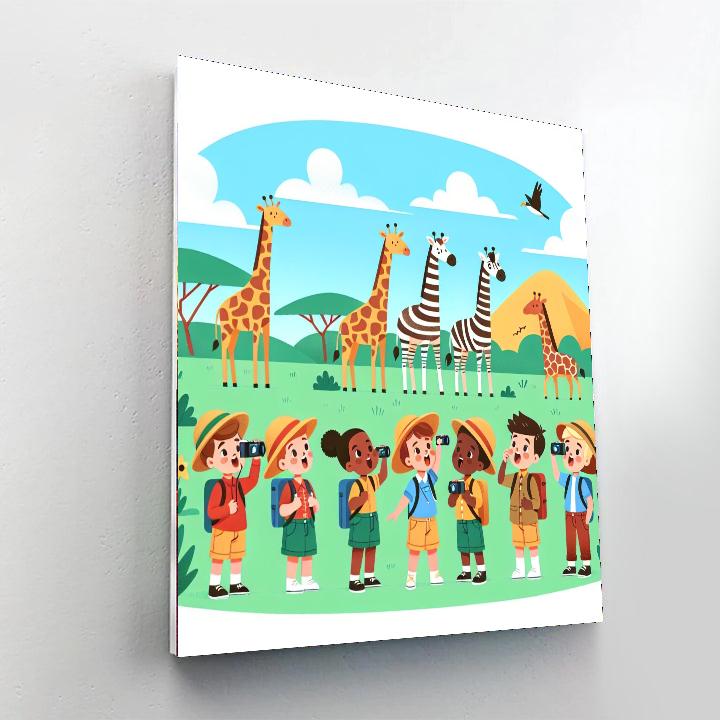 Sunshine Safari Expedition Painting By Numbers Kit