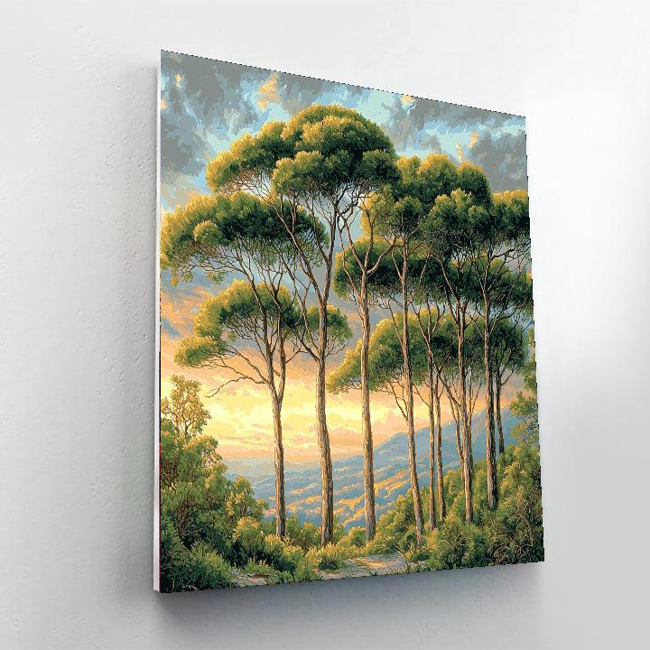 Leonardo Da Vinci Inspired Serenity Of Trees  Paint By Numbers