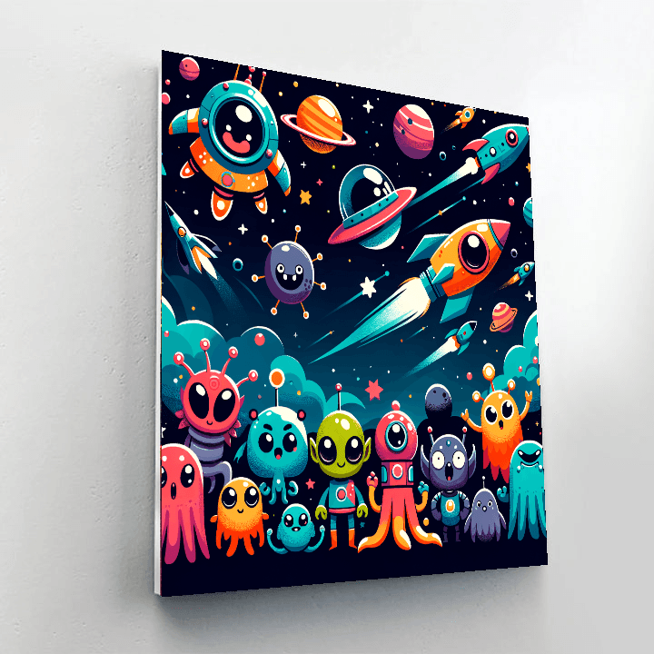 Epic Space Battle DIY Paint By Numbers