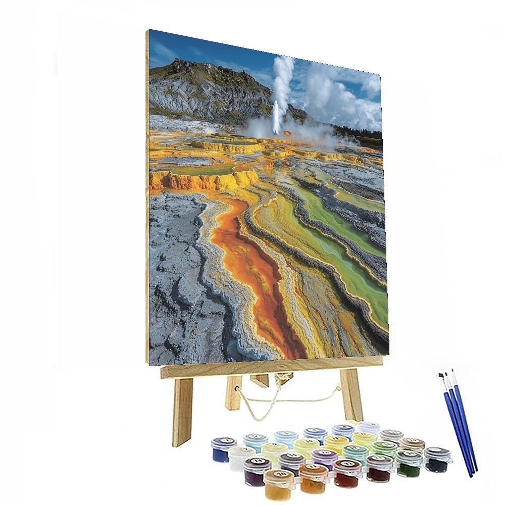 Rotorua Geothermal Fields - New Zealand Numbered Painting Kits