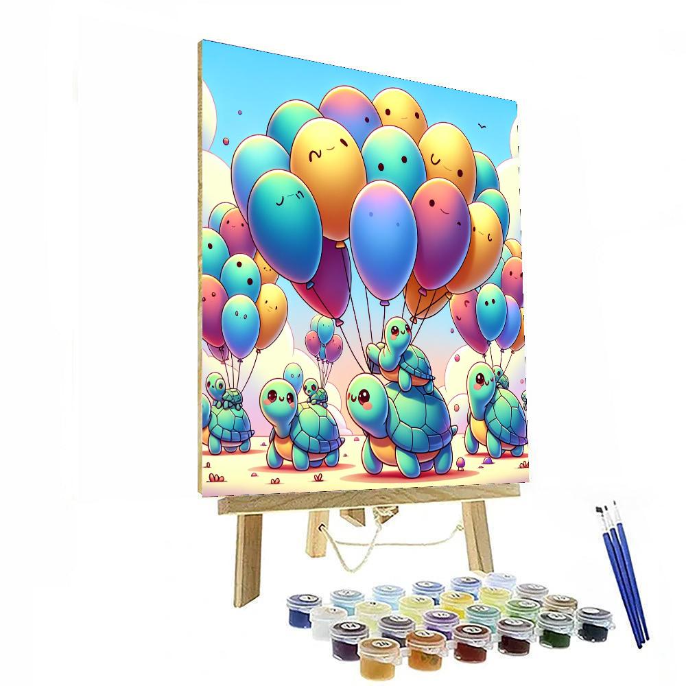 Flying Turtles Painting Number Kit