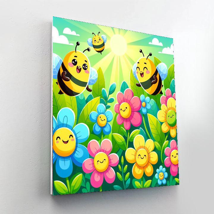 Busy Bees In Bloom Paint By Numbers