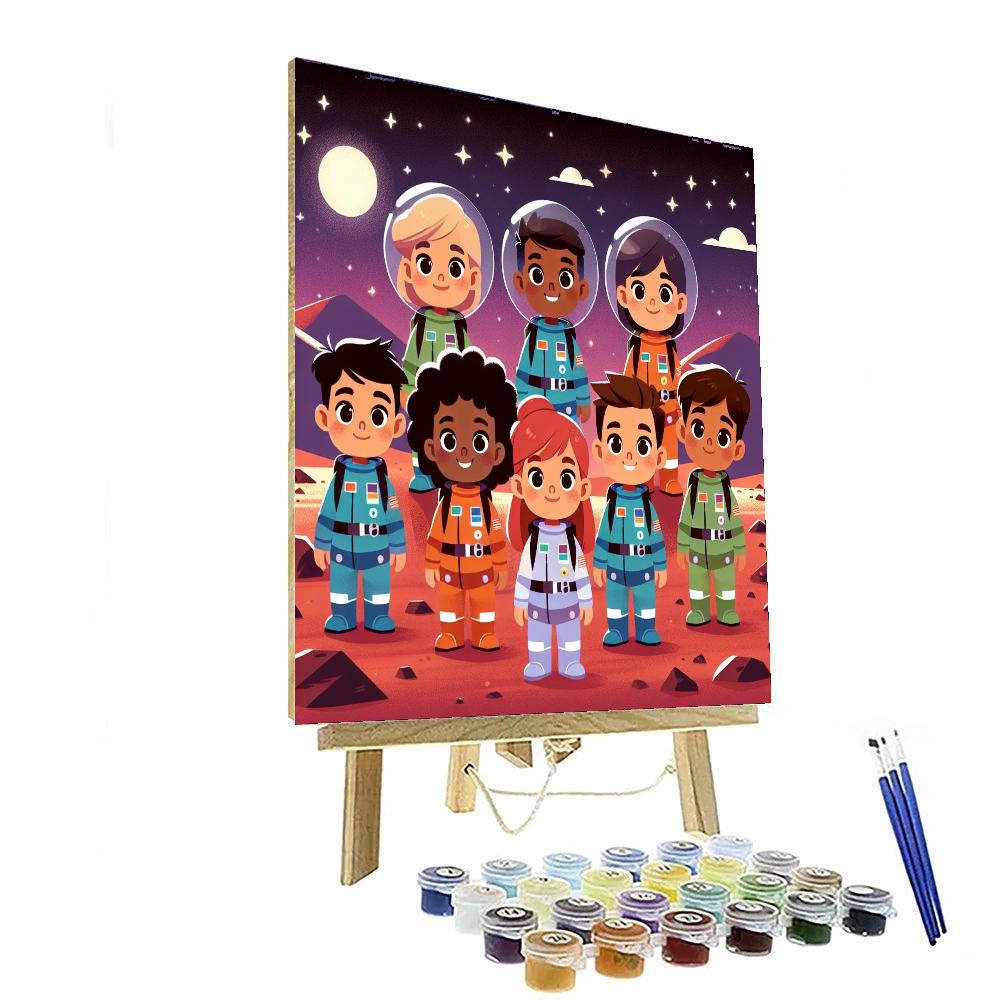 Merry Mars Mission Number Painting