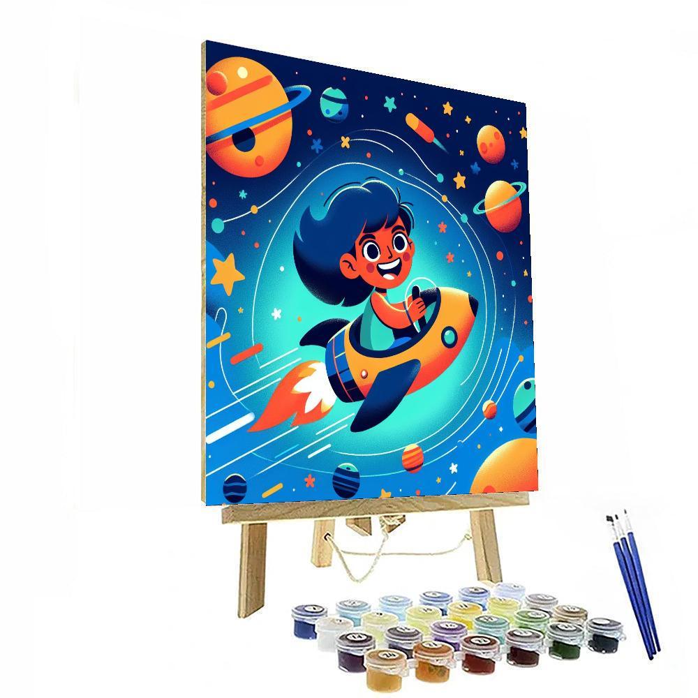 Cosmic Rocket Ride Paint By Numbers Kits