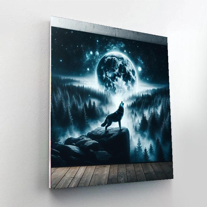 Majestic Wolf Howl Paint By Numbers Art