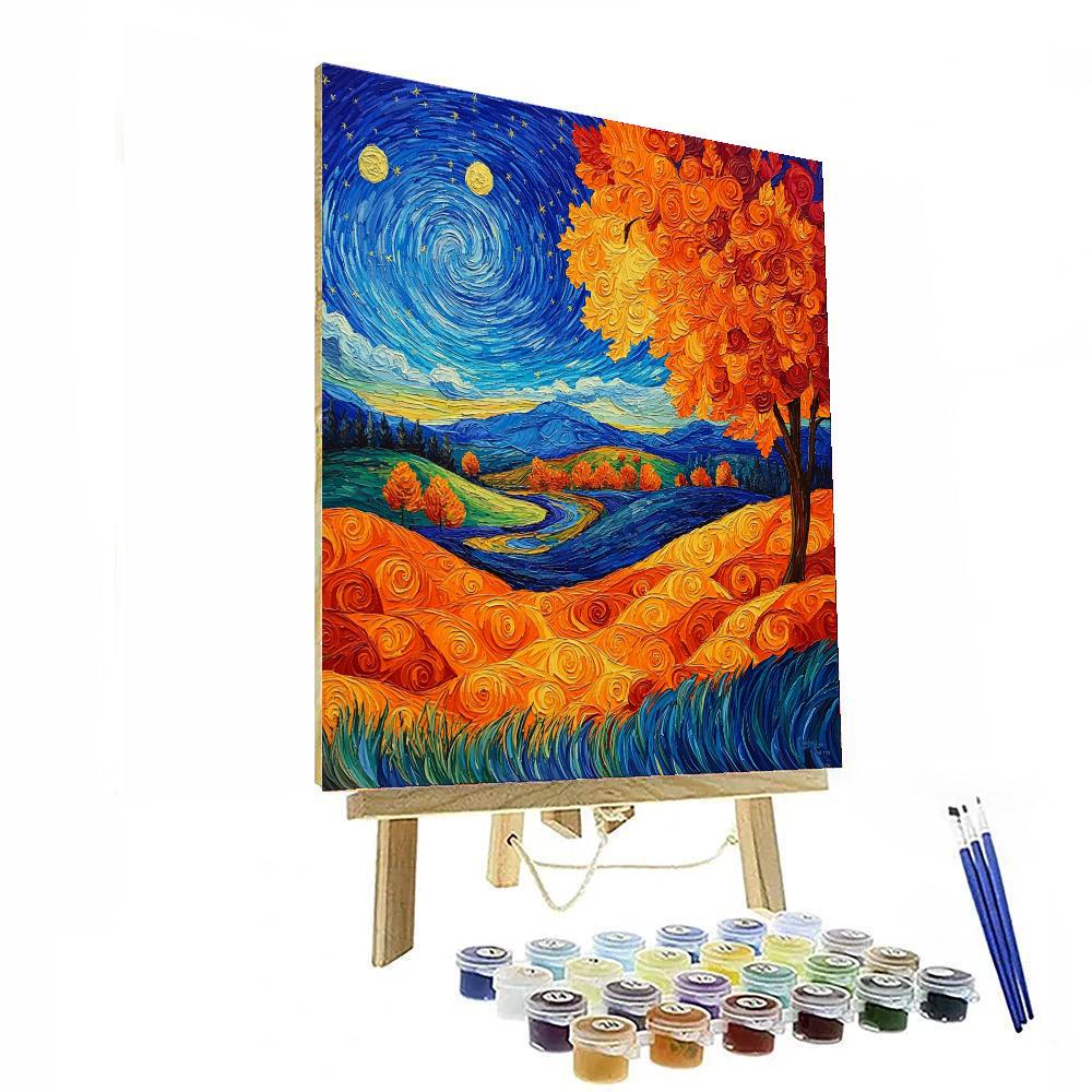 Vincent Van Gogh Inspired Vincent's Vibrant Autumn  Paint By Numbers Kits