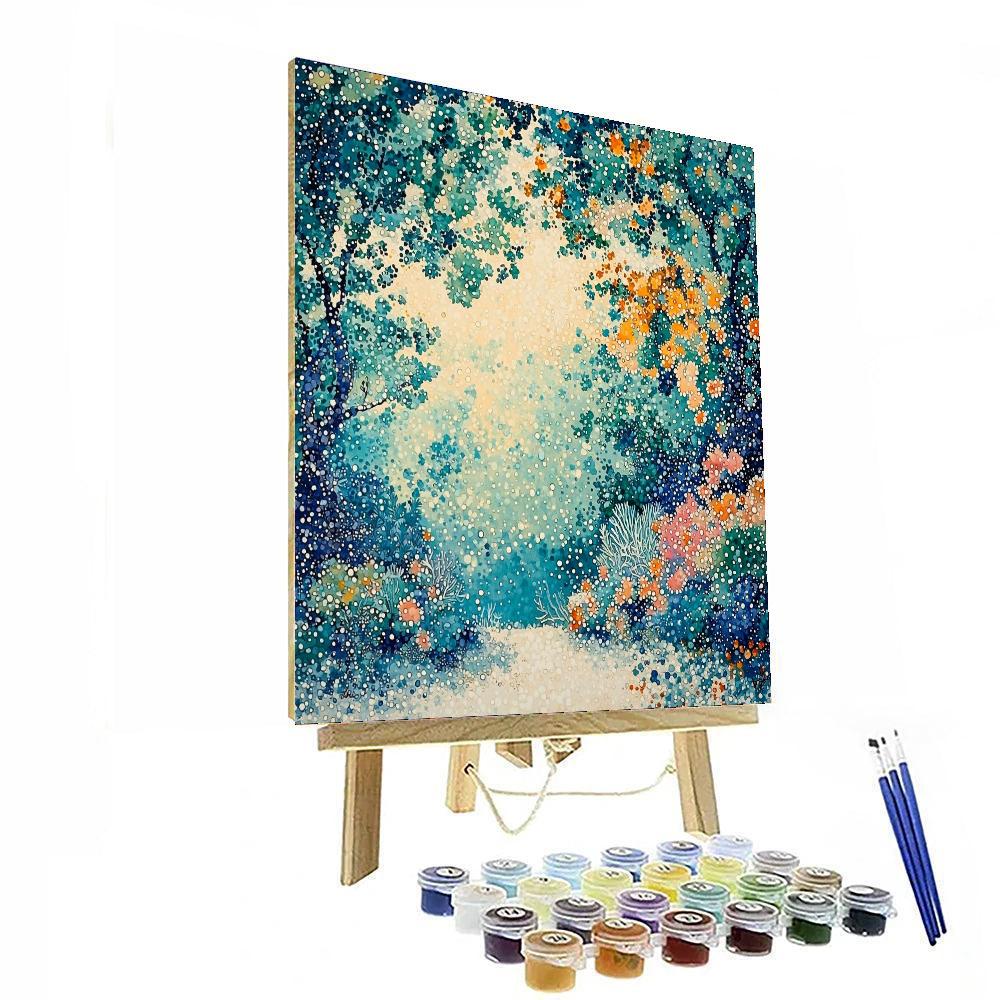 Georges Seurat Inspired Ethereal Oceanic Whispers  Painting Number Kit