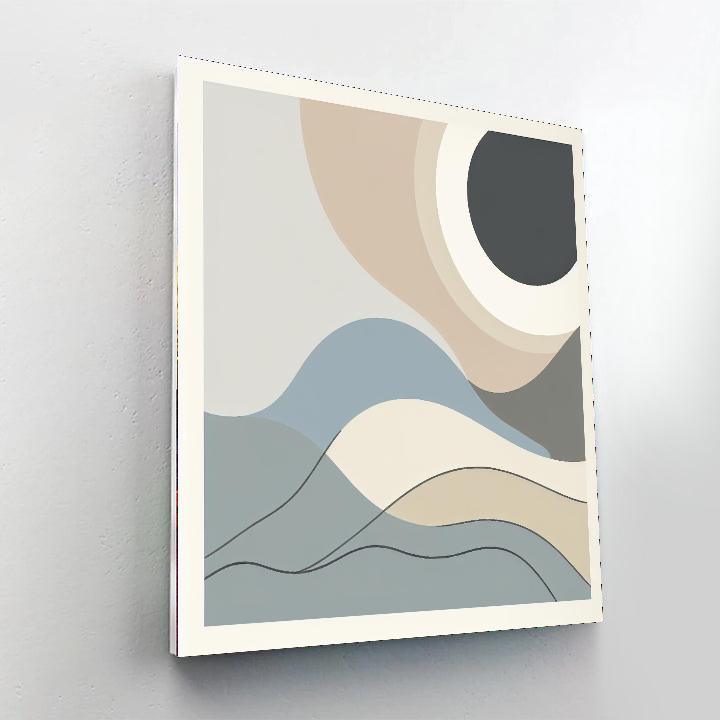 Subtle Abstract Harmony Number Painting