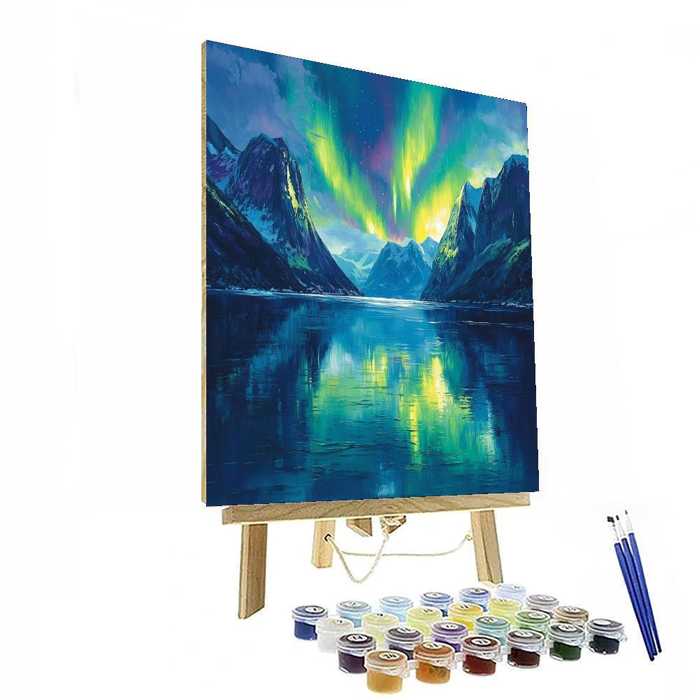 J.M.W. Turner Inspired Reflections Of The Aurora  Number Painting