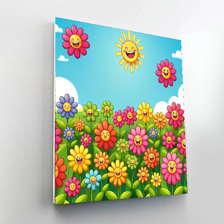 Whimsical Flower Parade Numbered Painting Kits