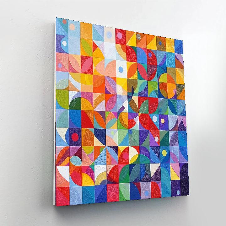 Georges Seurat Inspired Joyful Geometries  Paint By Number