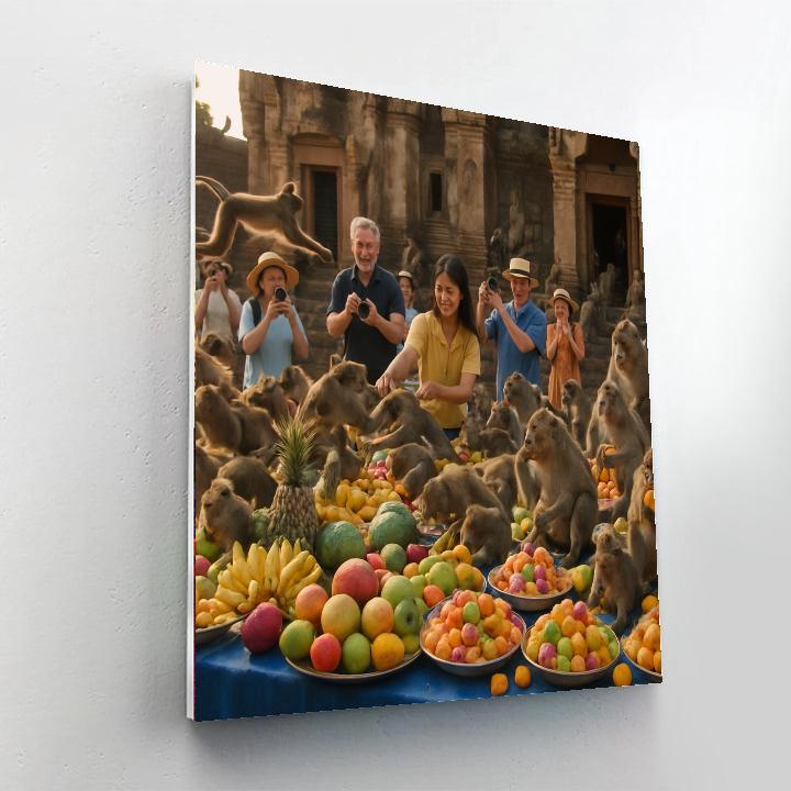Lopburi Monkey Festival - Lopburi Painting By Numbers Kit