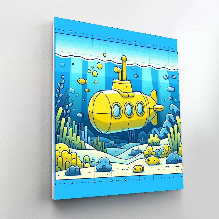Undersea Explorer Submarine Painting Number Kit