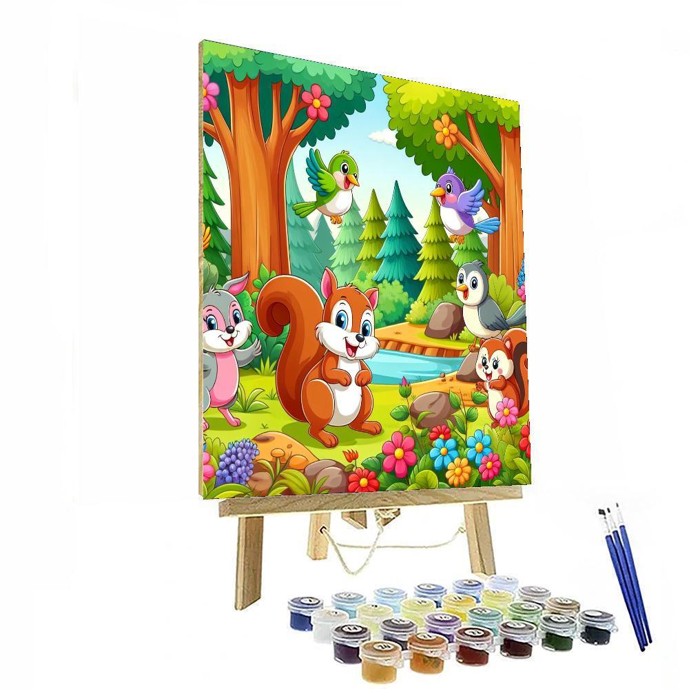 Friendly Forest Folk Painting By Numbers Kit