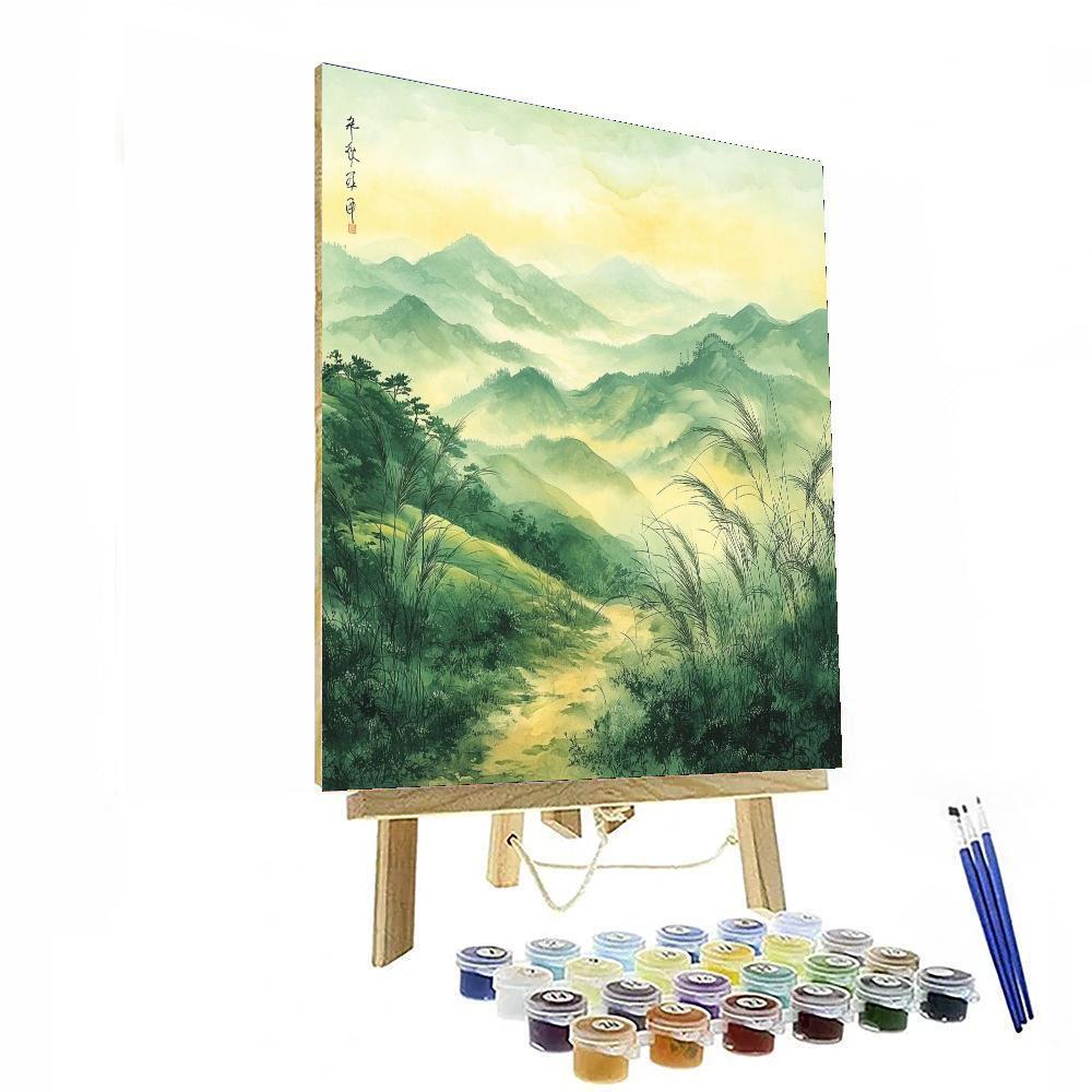 Hiroshige Inspired Gentle Breezes  Number Painting