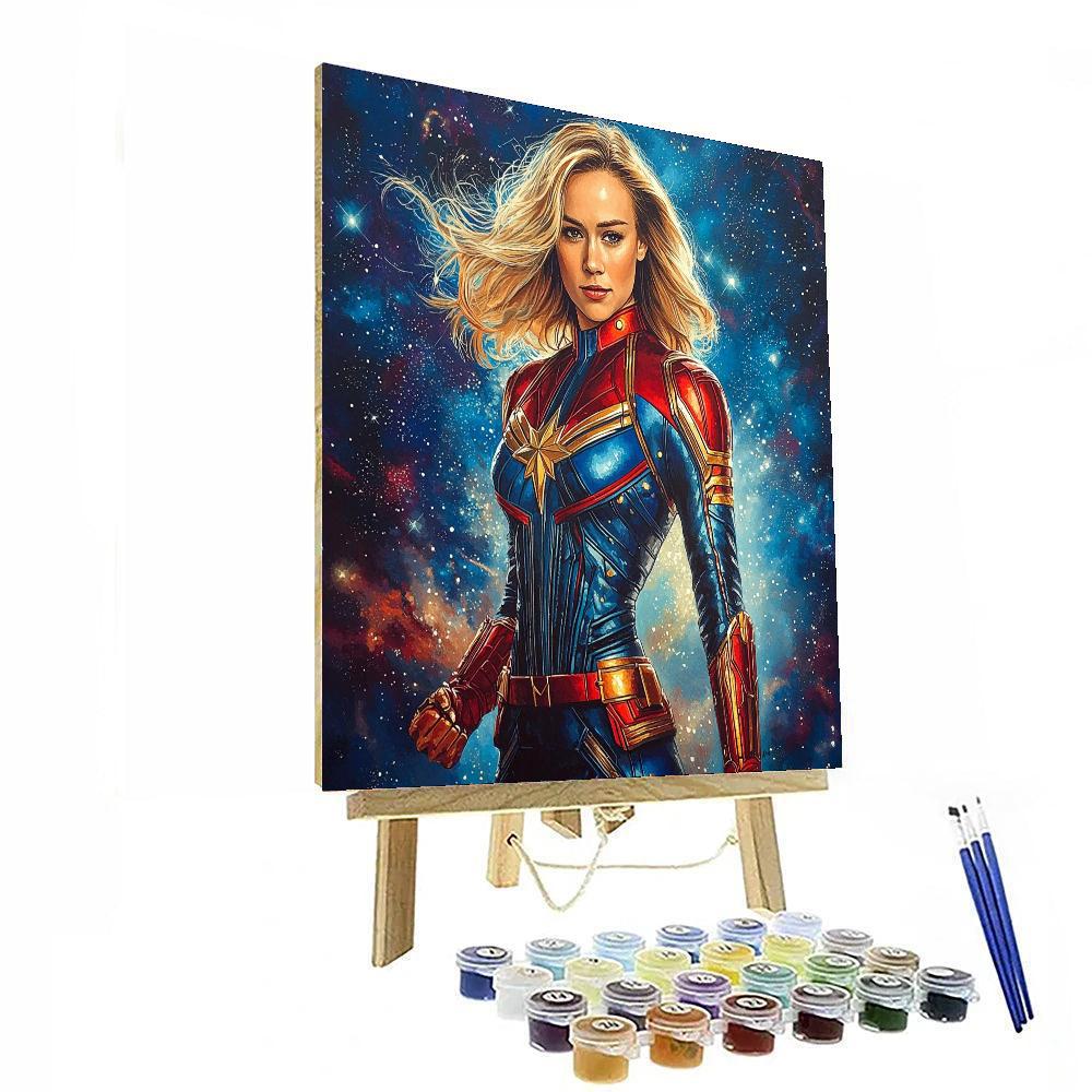 Brie Larson: Soaring High As Captain Marvel Numbered Painting Kits