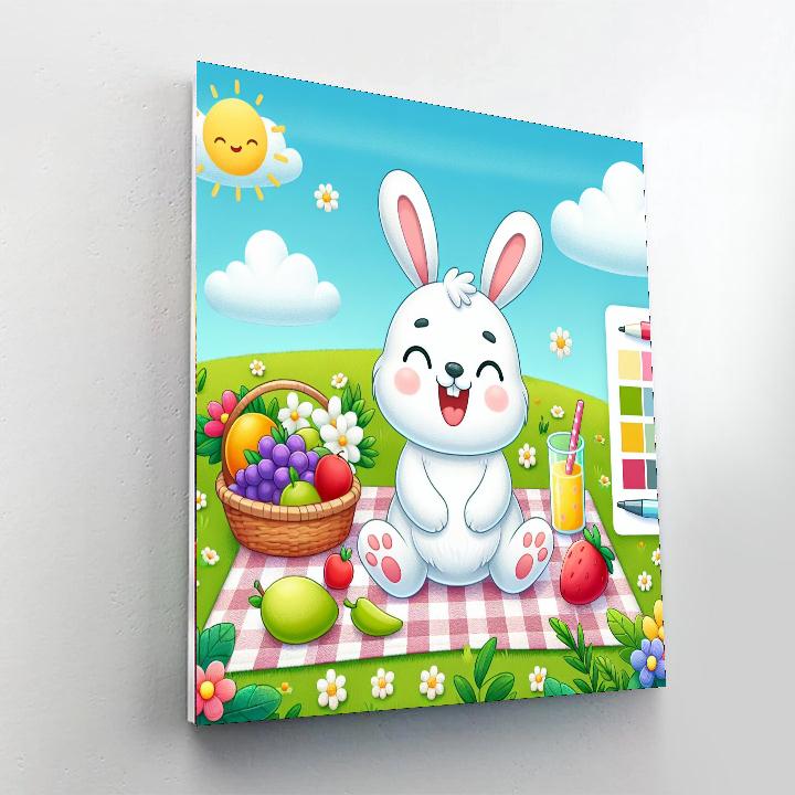 Joyful Bunny Picnic Numbered Painting Kits