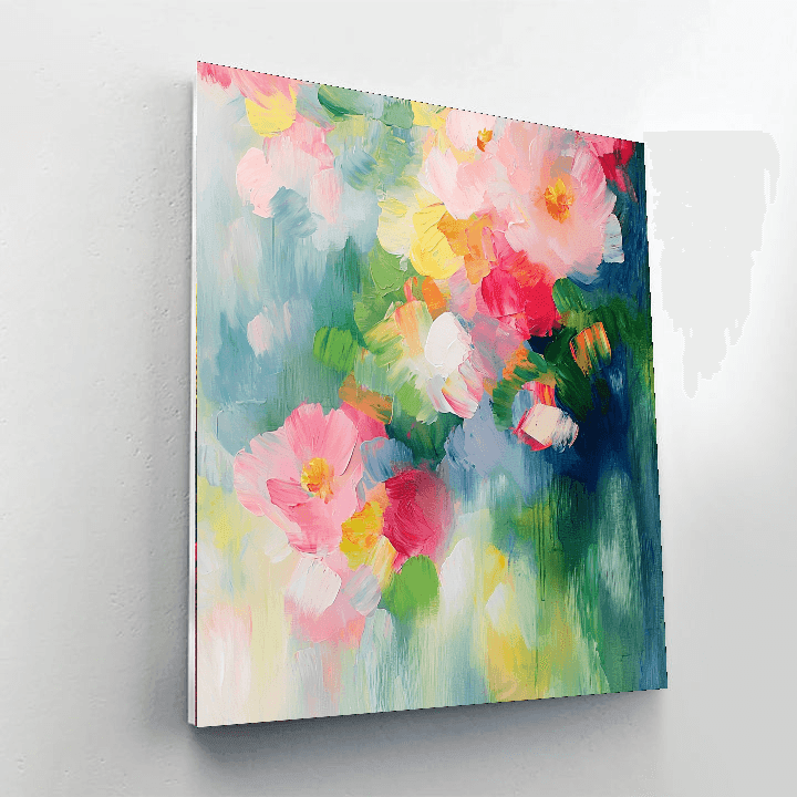 Monet Inspired Abstract Floral Symphony  Paint By Numbers Art
