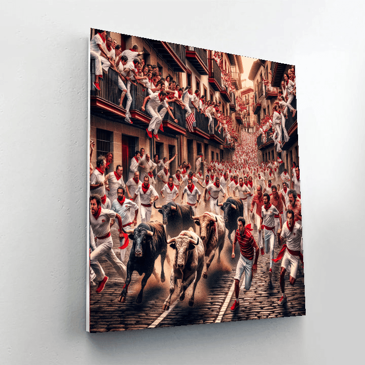 San Fermin Festival - Pamplona, Spain Numbered Painting Kits