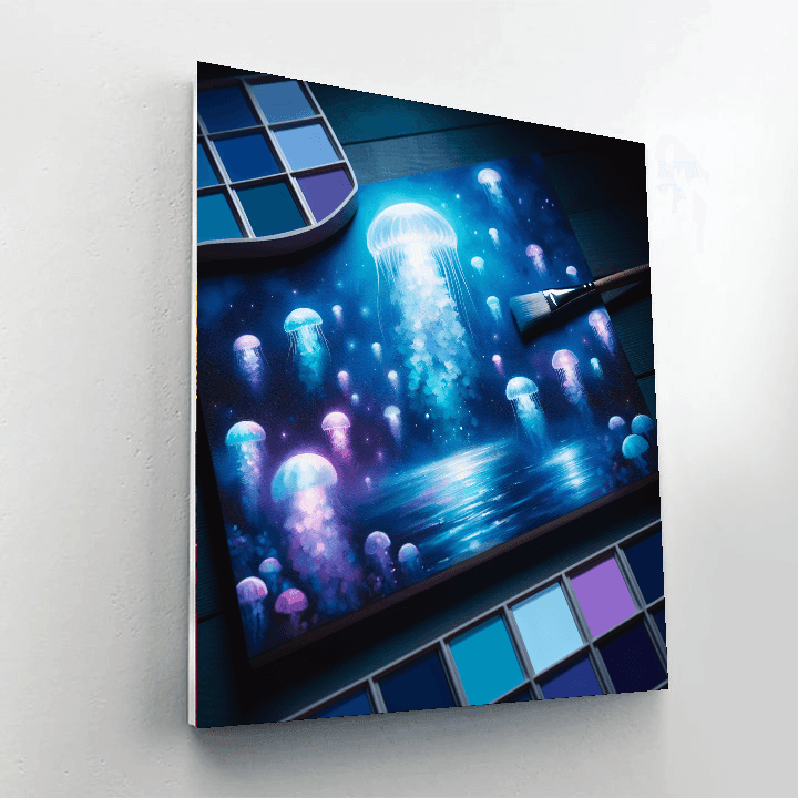 Glowing Jellyfish Painting Number Kit